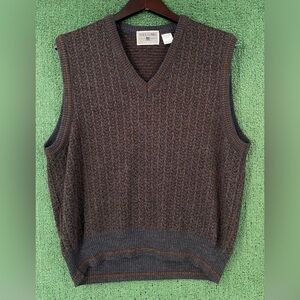 Vintage 90’s Idea Uomo Patterned Knit Sweater Vest Men’s SZ Large Made In Italy